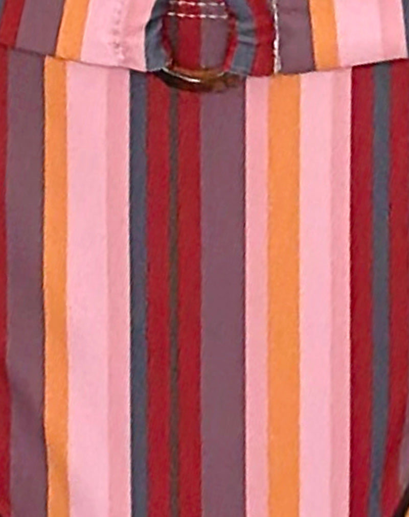 Avi Swimwear in Vertical Mix Stripe