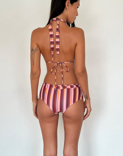 Avi Swimwear in Vertical Mix Stripe