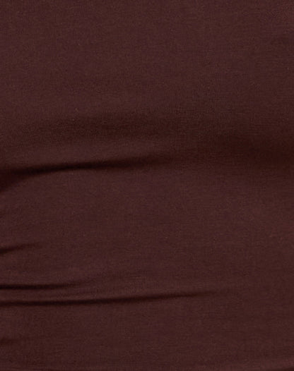 Vey One Shoulder Basic Top in Bitter Chocolate